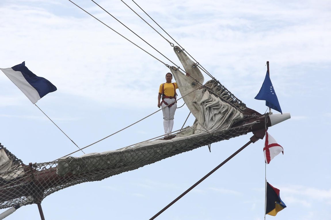 La salida de los veleros del puerto de Cádiz, en imágenes