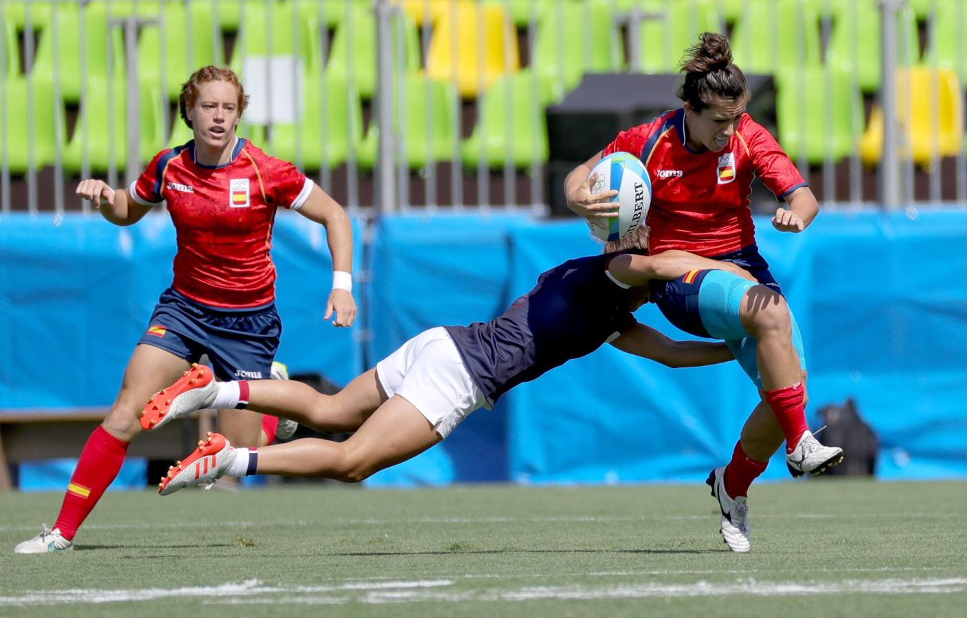 El rugby vuelve a los Juegos. Las «leonas» protagonizaron el partido inaugural ante Francia con un aparatoso resultado (7-24) para las galas