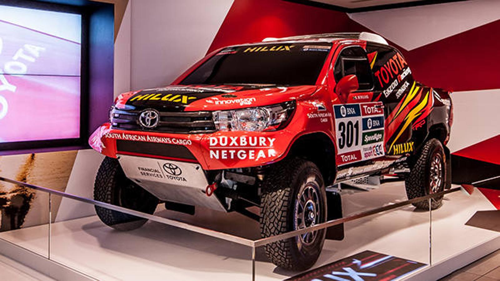 El Toyota Hilux que quedó tercero en el último Dakar