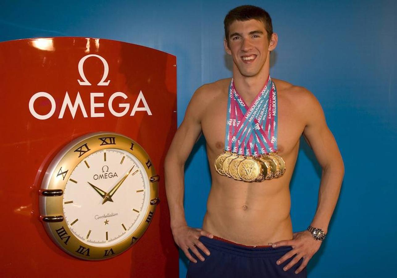 En el mundial de natación de Melbourne (2007), Phelps alcanzó las siete medallas de oro que logró Mark Spitz en los Juegos Olímpicos de Múnich 1972. 