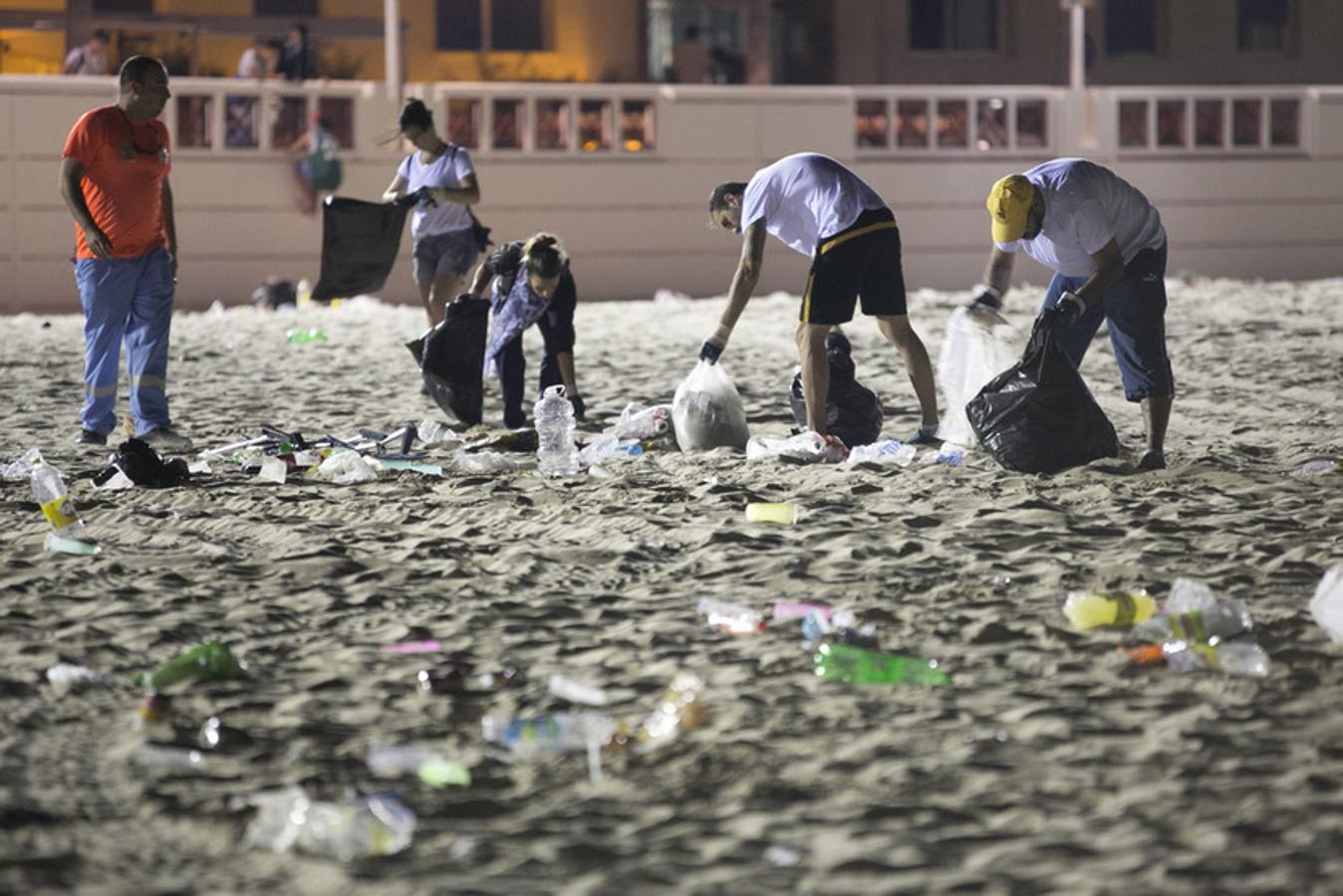 Así ha sido la recogida de basura tras las barbacoas de Carranza 2016