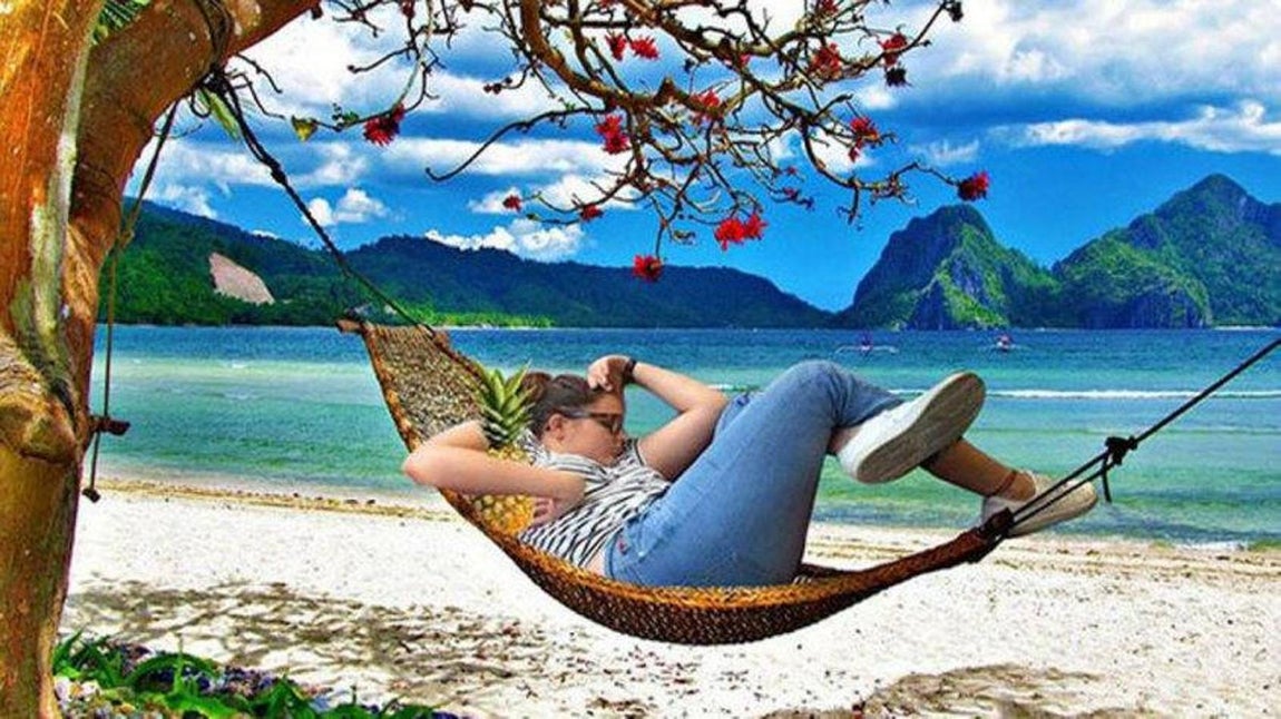 Descansando en un entorno paradisíaco.. 