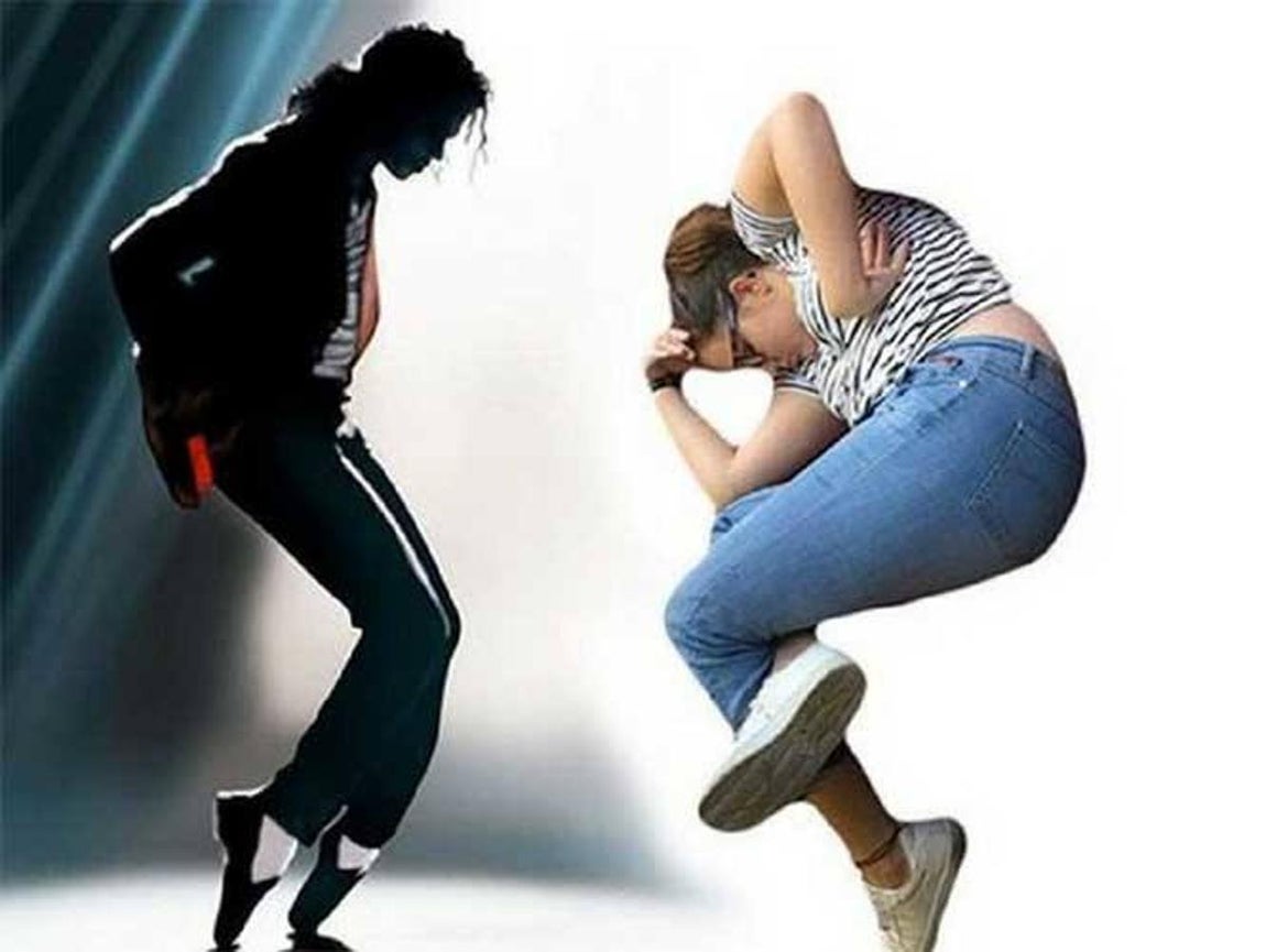 Bailando con Michael Jackson, el rey del pop.. 