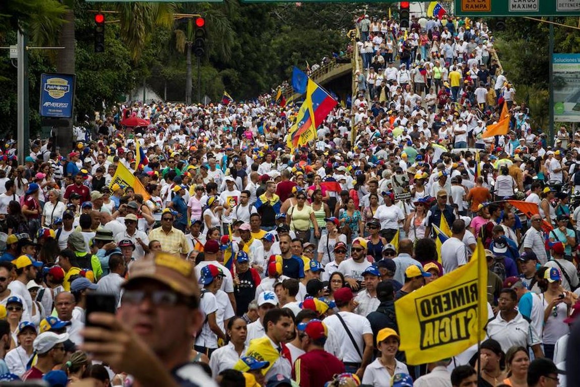 Manifestación multitudinaria. 