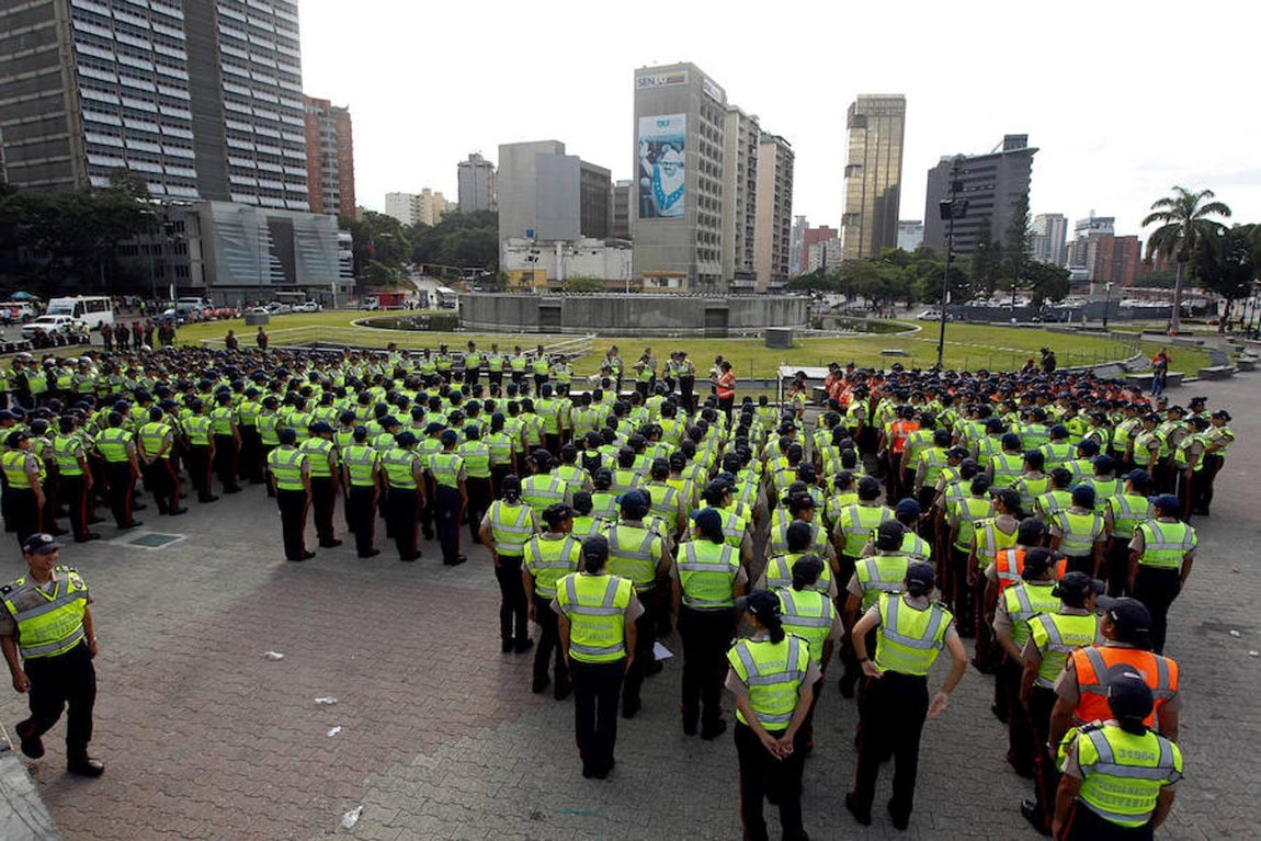 El Gobierno de venezuela ha ordenado un gran dispositivo de seguridad en Caracas. 