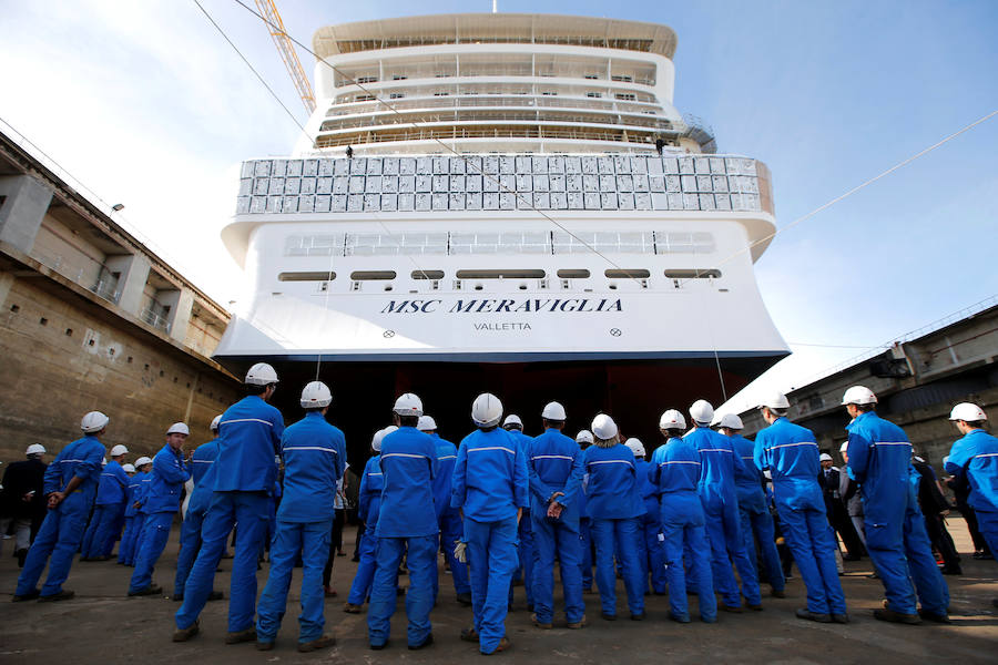 Fotogalería: Así se construye un megabarco de 1.000 millones de euros