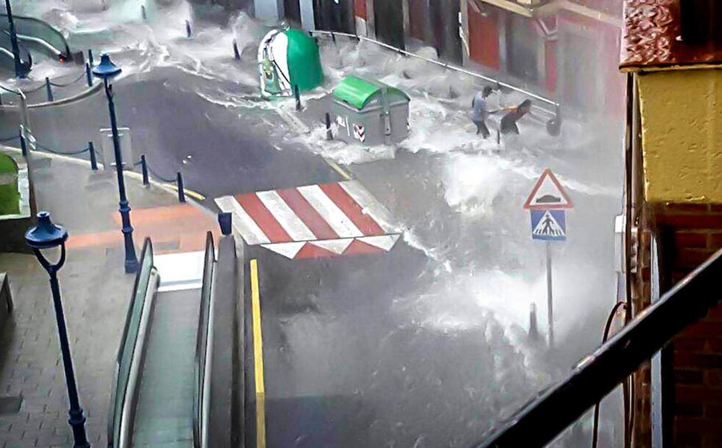 Portugalete. El municipio de la provincia de Vizcaya fue la más afectada por las inundaciones