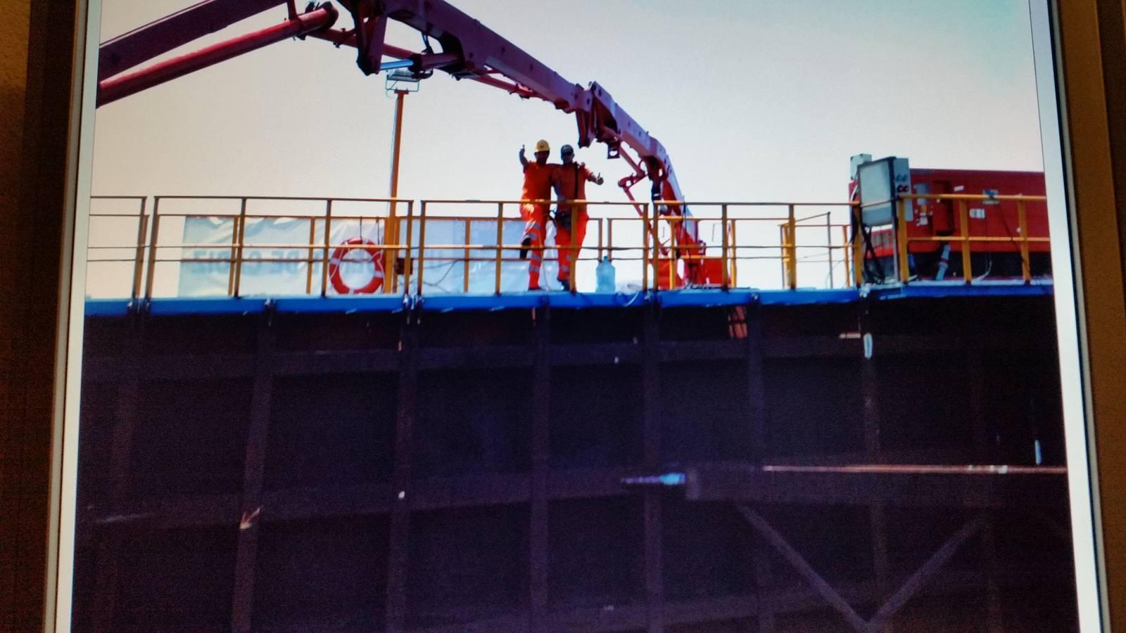 Vistas de las obras del Segundo Puente desde la grúa de la pila 12