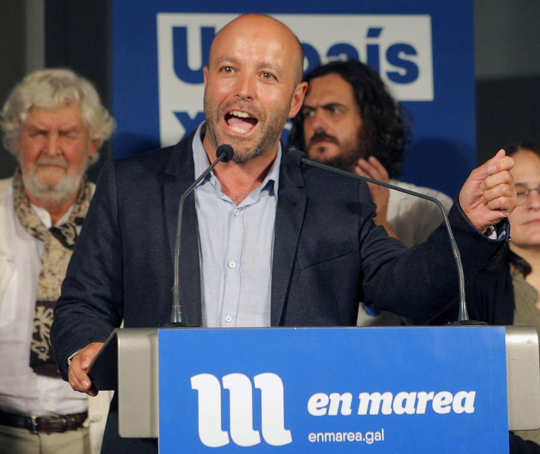 Luís Villares, feliz. El candidato de En Marea se ha mostrado satisfecho con los resultados