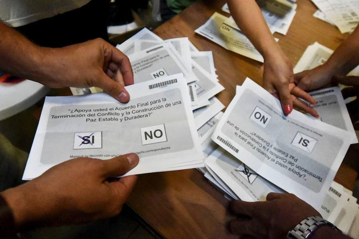 Papeletas para el referéndum. 