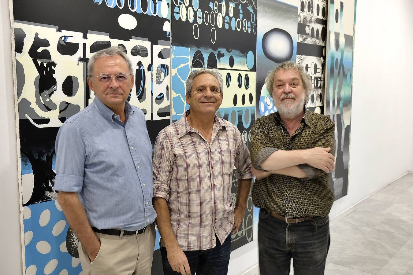 Los artistas Juan Suárez, Patricio Cabrera y Manolo Cuervo