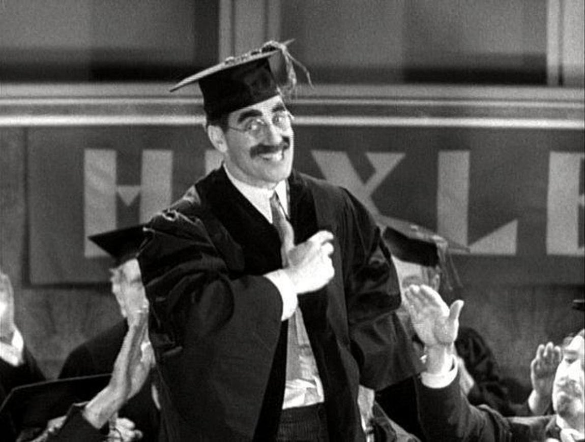 Groucho Marx en «Plumas de caballo». 
