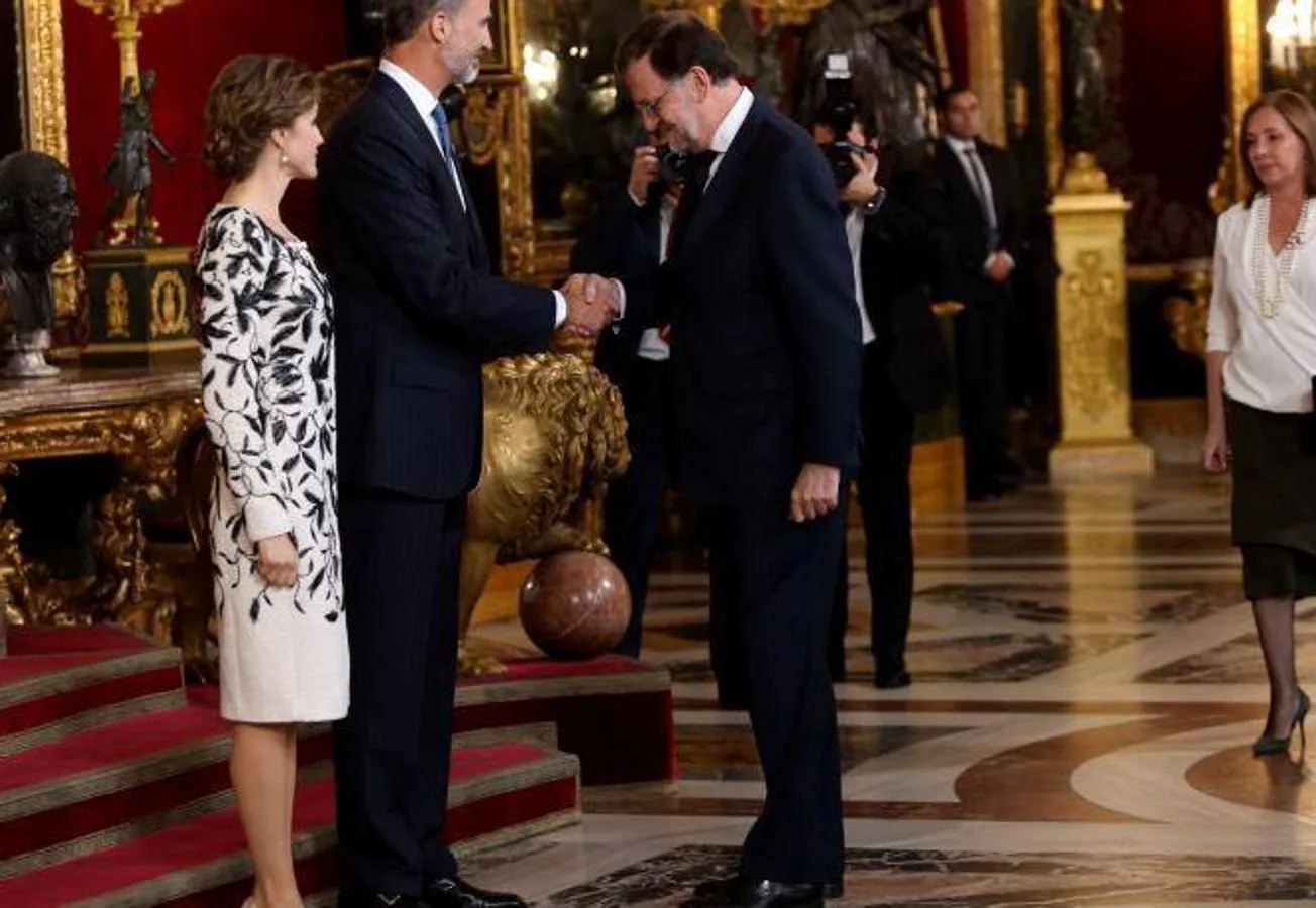 Mariano Rajoy ha acudido a la tradicional recepción de los Reyes con motivo del Día de la Fiesta Nacional