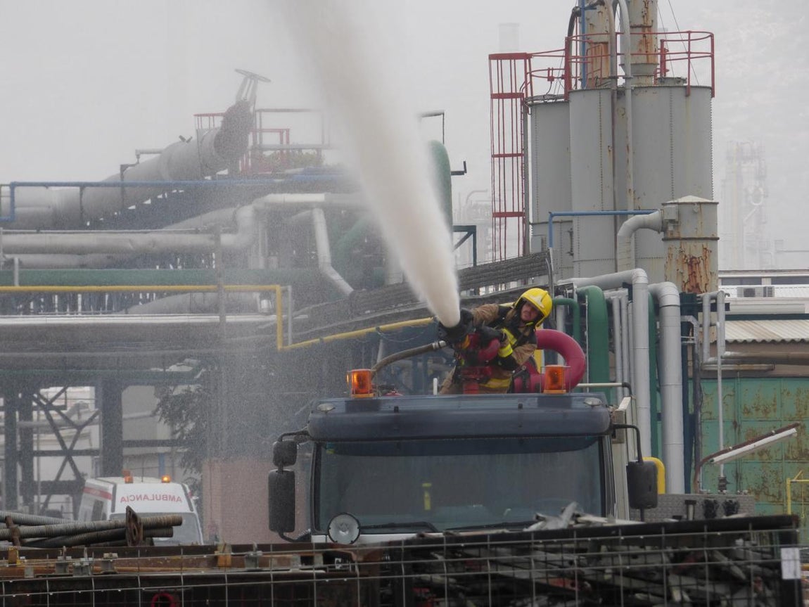 El simulacro de Puertollano, en imágenes