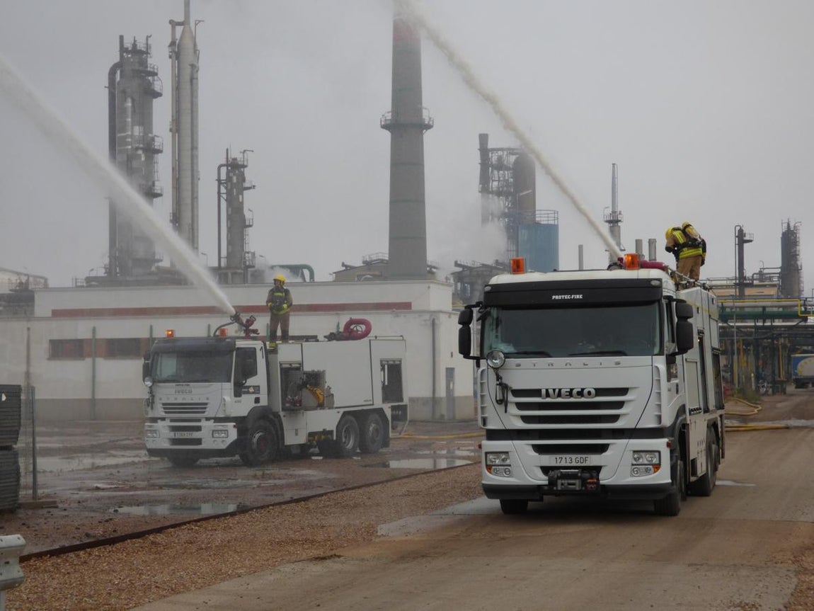 El simulacro de Puertollano, en imágenes