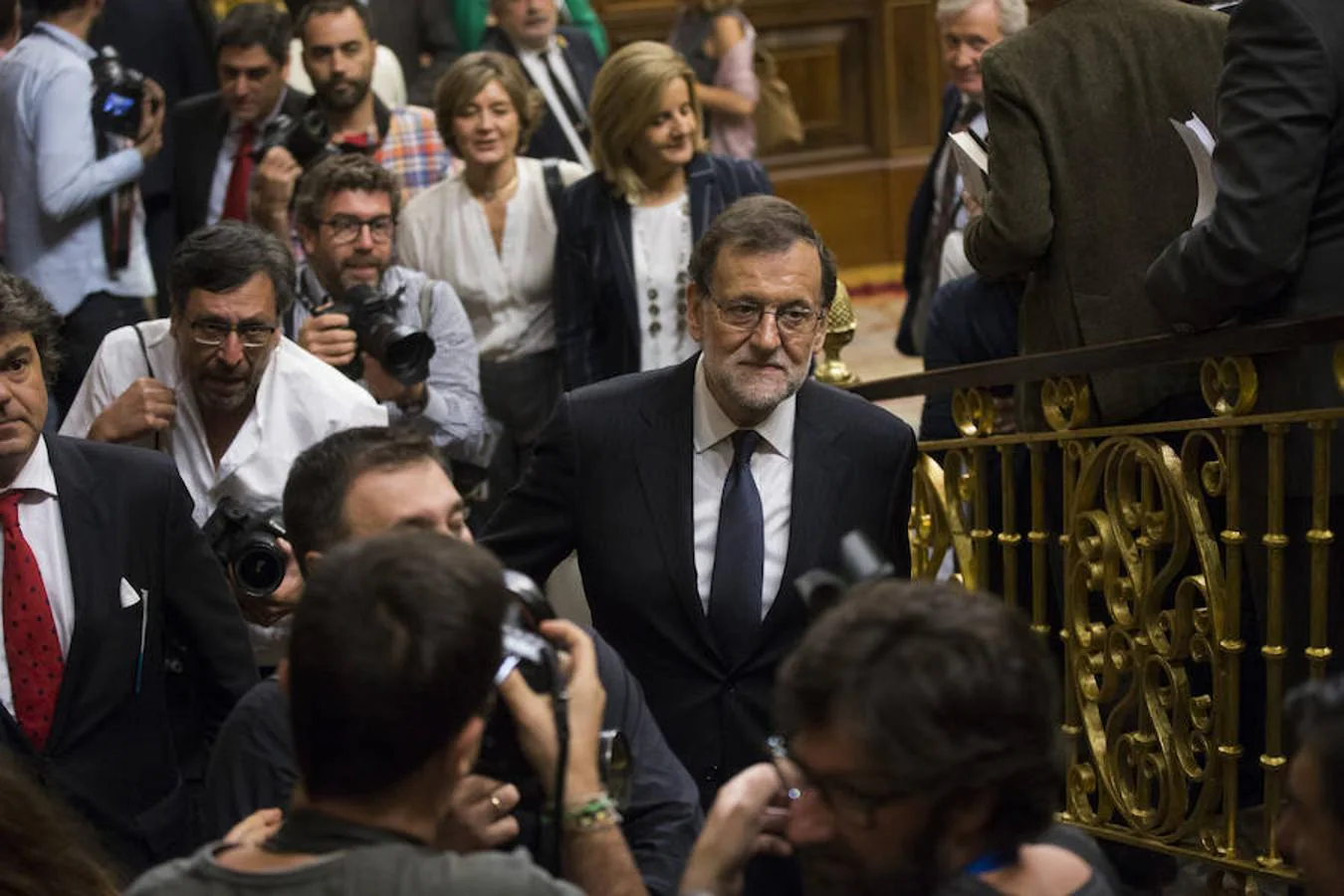 Final de la segunda jornada del debate de investidura, que se ha saldado con 170 votos a favor del gobierno de Rajoy y 180 en contra. El debate se reanudará este sábado.
