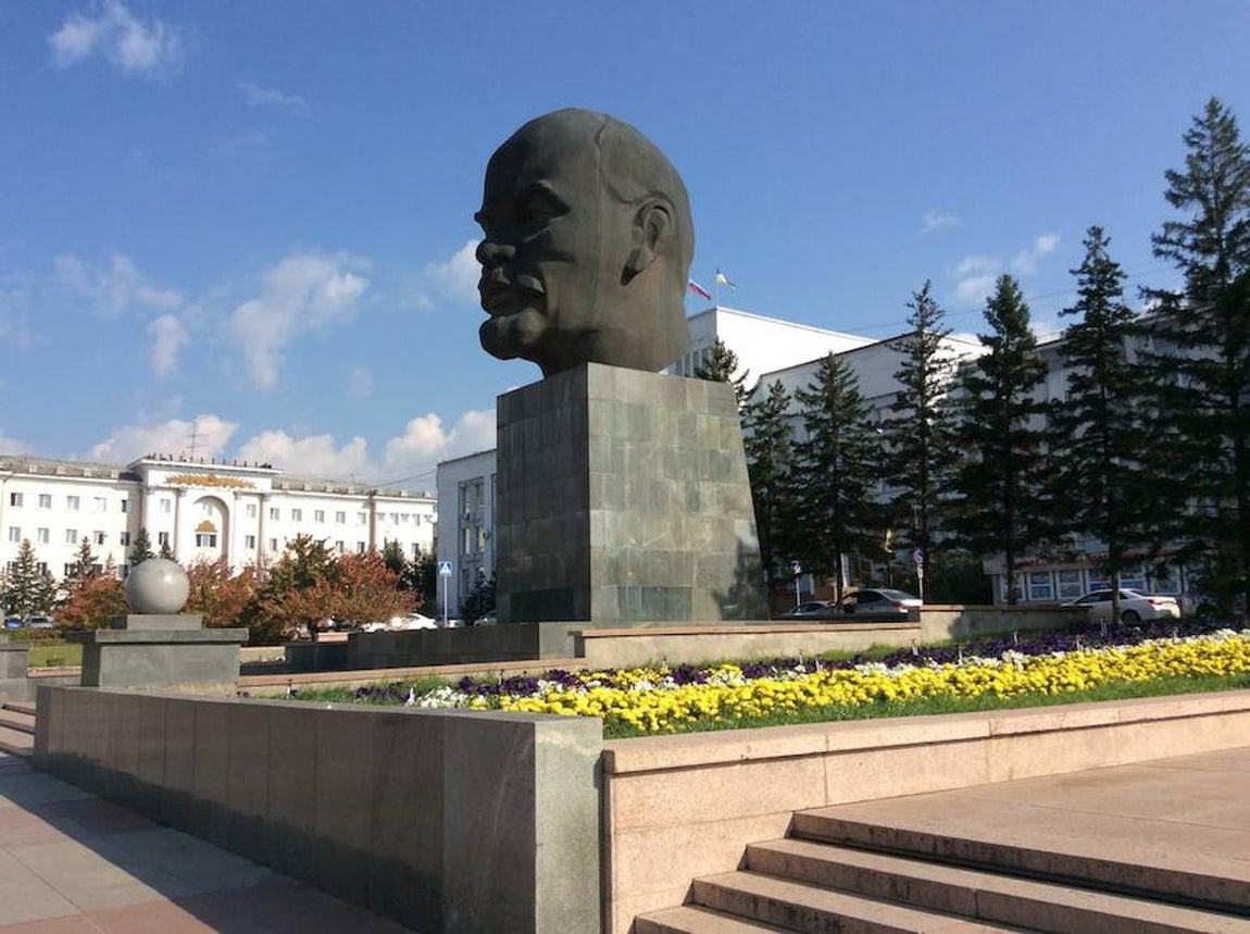 Busto de Lenin, en la ciudad de Udán-Ulé, en la República de Buriatia (Rusia). 
