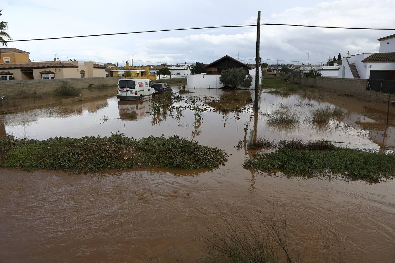 La lluvia inunda las zonas rurales de La Janda