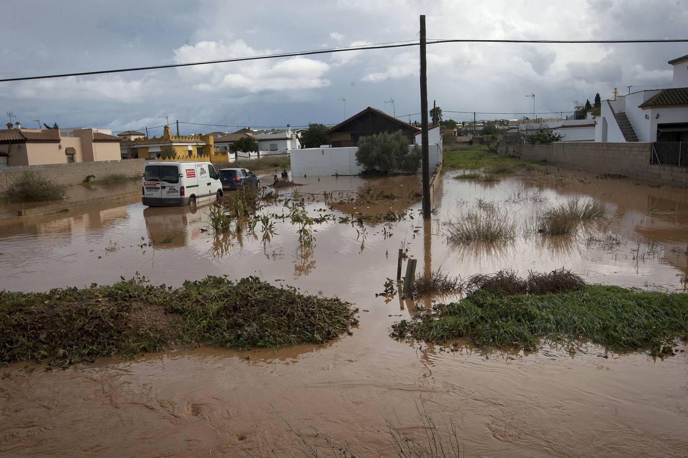 La lluvia inunda las zonas rurales de La Janda