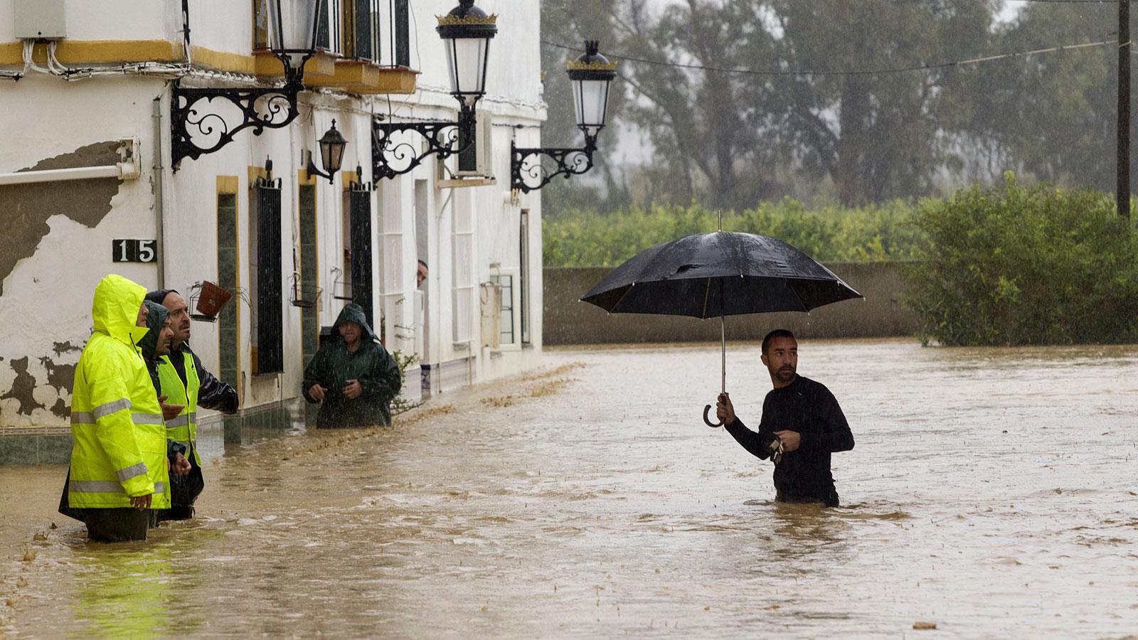 La lluvia arrasa en Málaga