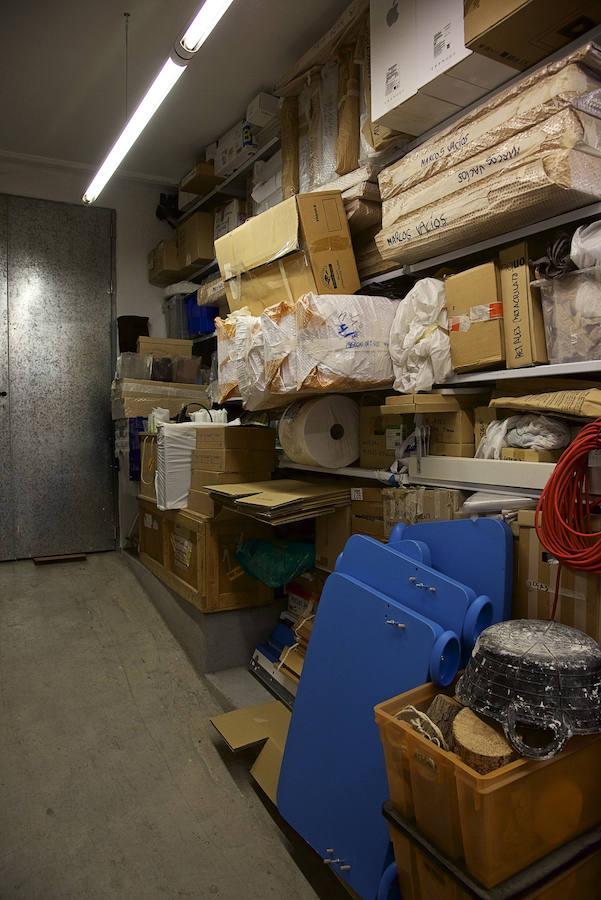 En la zona de almacenaje, todo está encajado como en un gran Tetris. 