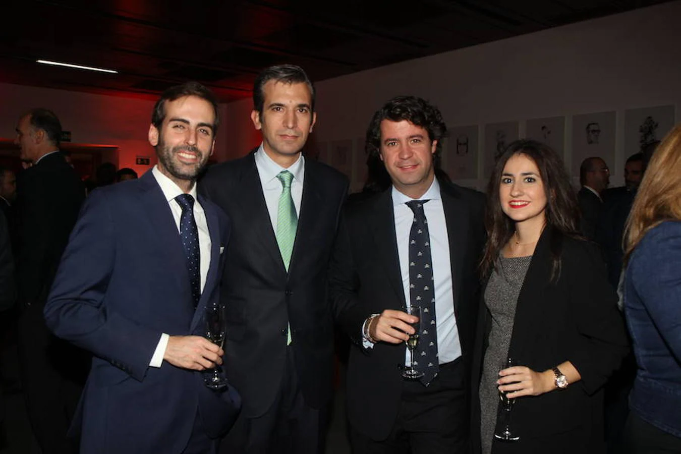 Directivos de Goodyear: JesúsPastor, Rafael Poyo, Hector Ares y Elixabet Sierra, durante la gala del Premio ABC al Mejor Coche del Año 2017