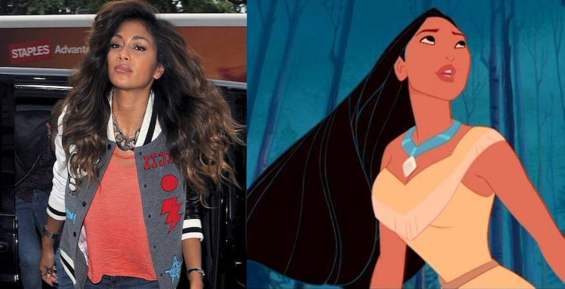 Nicole Scherzinger y la princesa Pocahontas. 