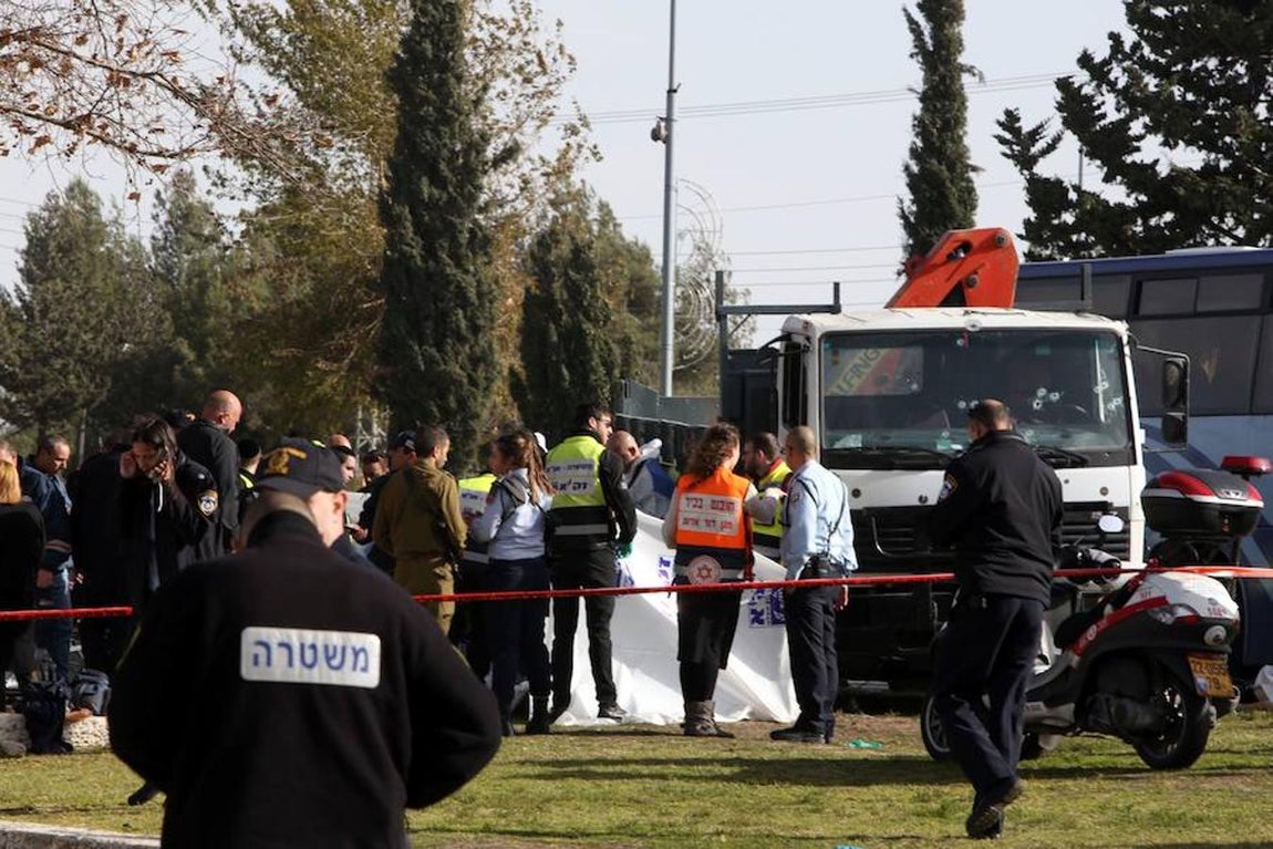 Las imágenes tras el atropello en Jerusalén en el que han muerto cuatro personas