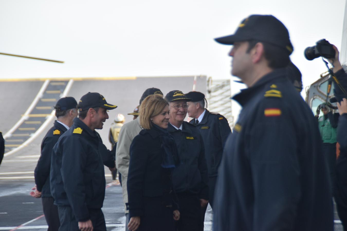 María Dolores de Cospedal visita el Buque de Proyección Estratégica &#039;Juan Carlos I