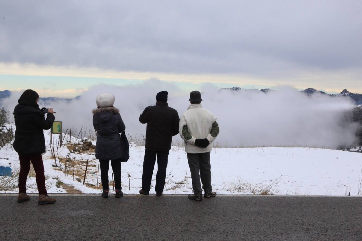 La nieve cubre de un manto blanco la Sierra de Cádiz