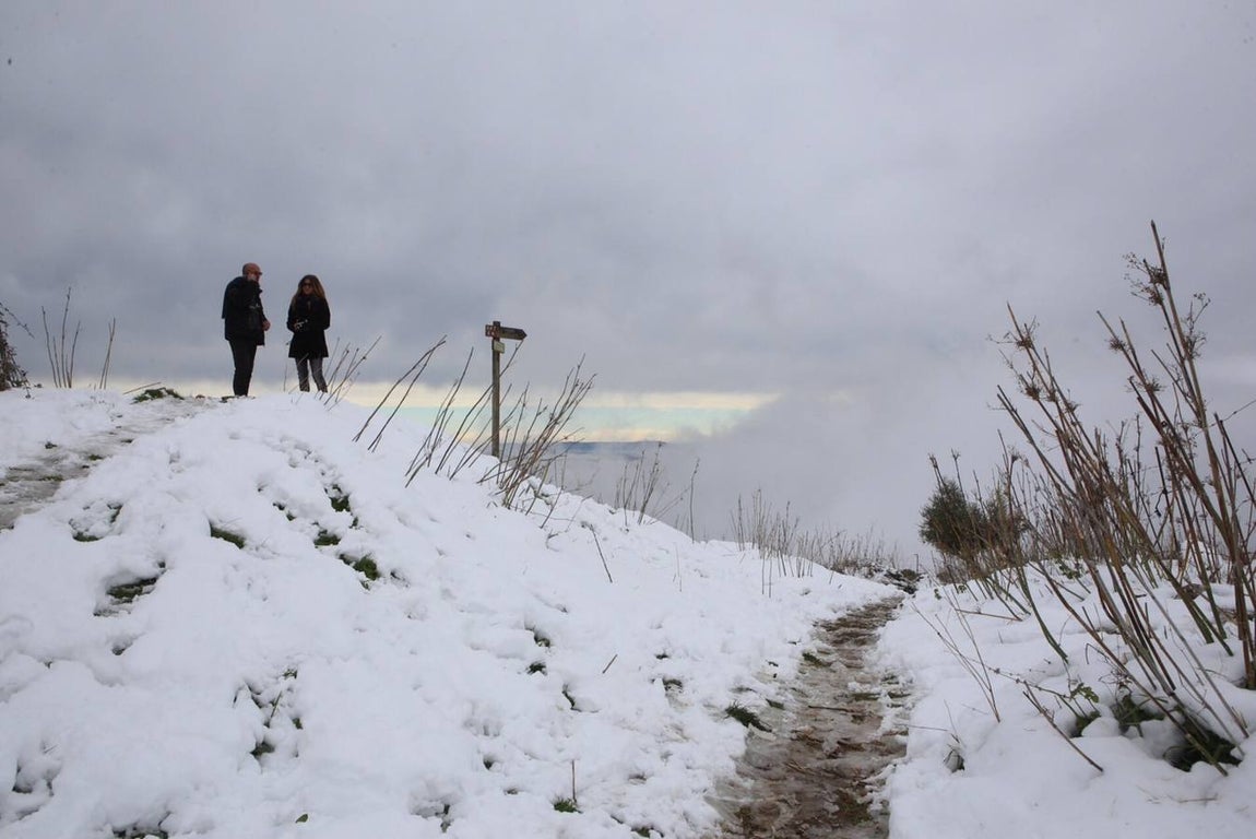 La nieve cubre de un manto blanco la Sierra de Cádiz