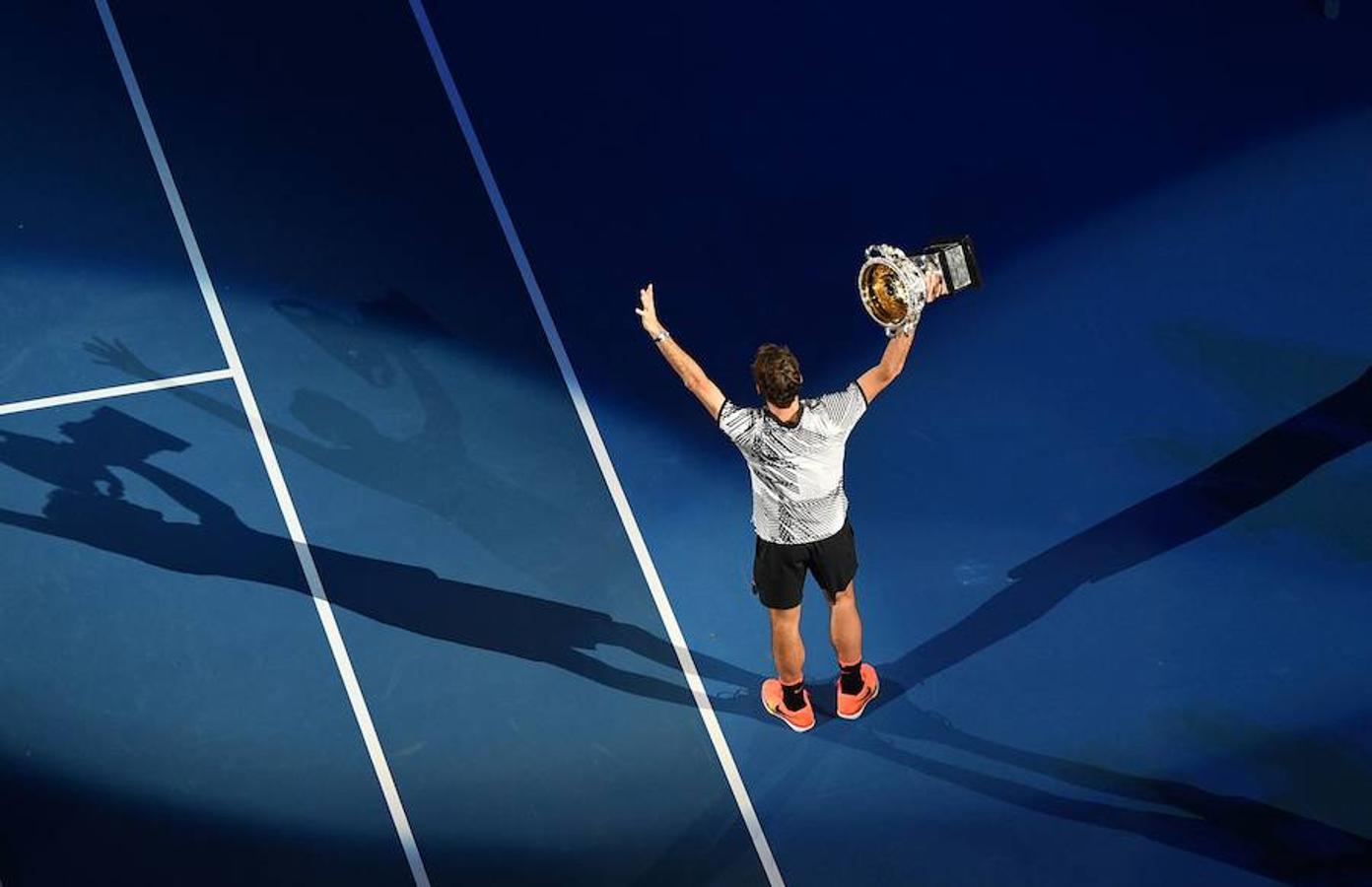 Así ha celebrado Federer su título en el Open de Australia