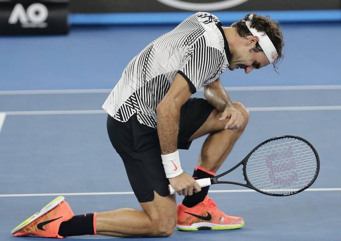 Así ha celebrado Federer su título en el Open de Australia