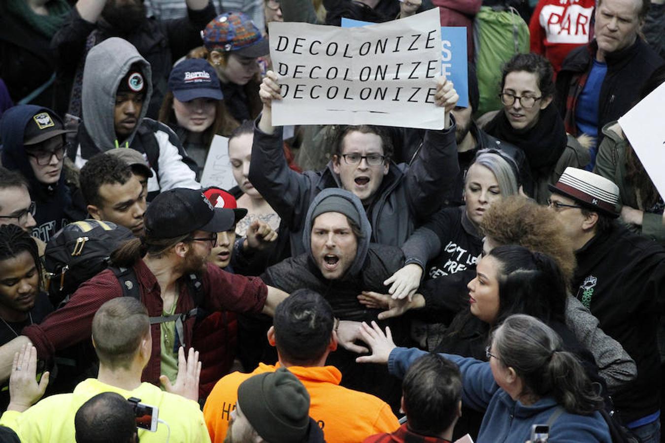 Aeropuerto de Portland, durante las protestas. 