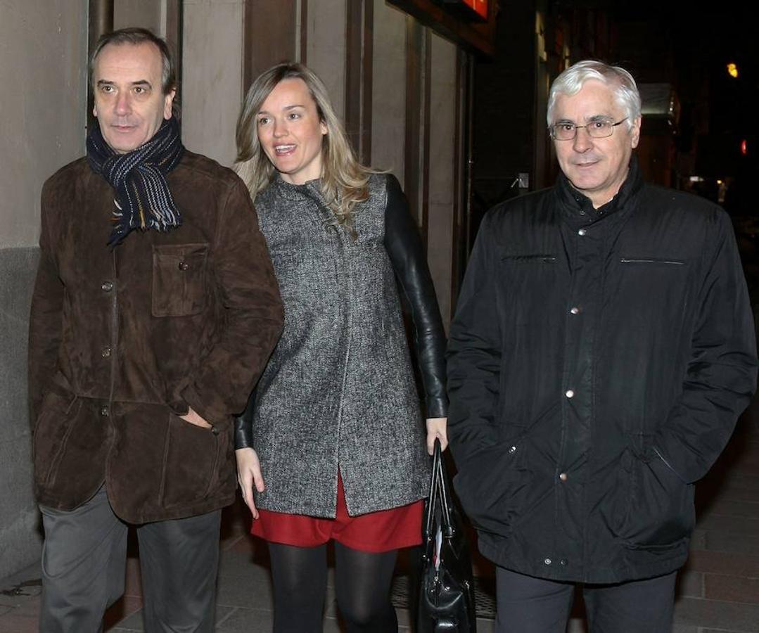 José Antonio Alonso, la diputada socialista María Pilar Alegría y el expresidente de Castilla-La Mancha, José María Barreda. 