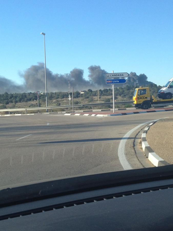 Incendio de una fábrica en Paterna. 