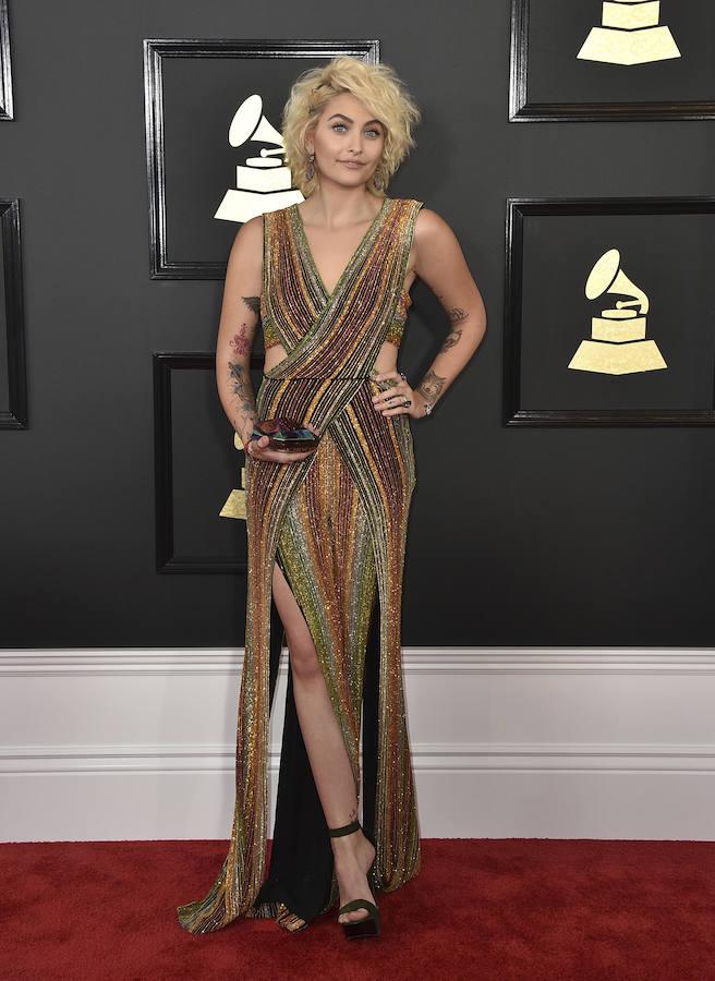 Paris Jackson, en la alfombra roja de los Grammy 2017. 