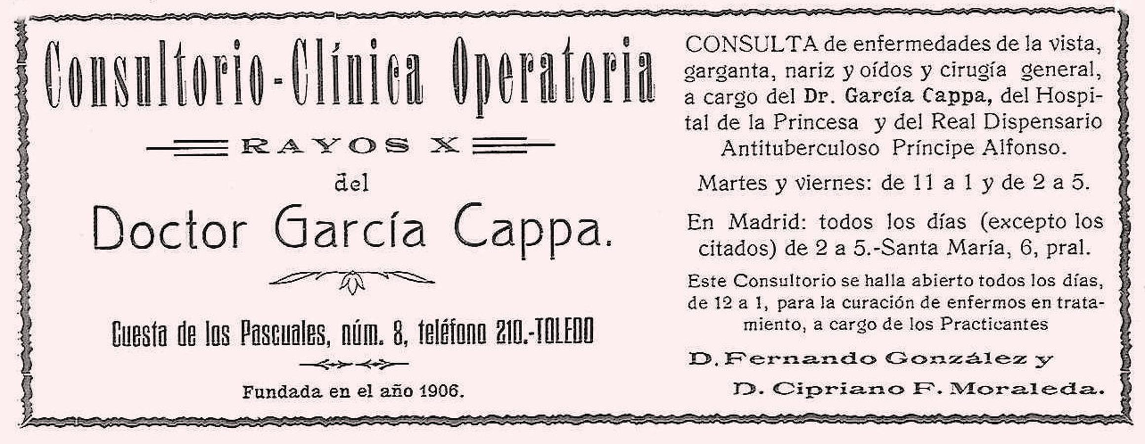 Médicos y olvidadas clínicas en Toledo (1900-1936)