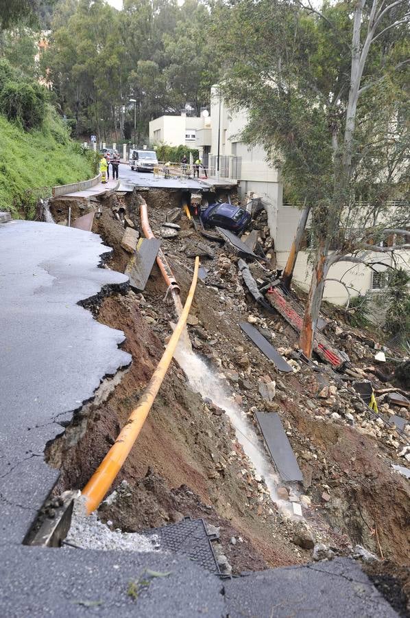 Málaga, inundada horas antes de recibir a Hollande y Rajoy