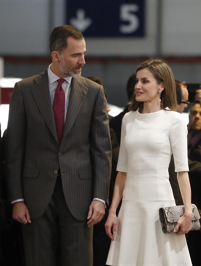 Don Felipe y Doña Letizia, en un momento de su visita a ARCO. 