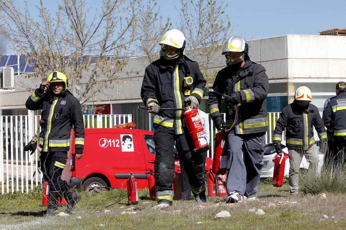 Imágenes del curso de los bomberos de Toledo
