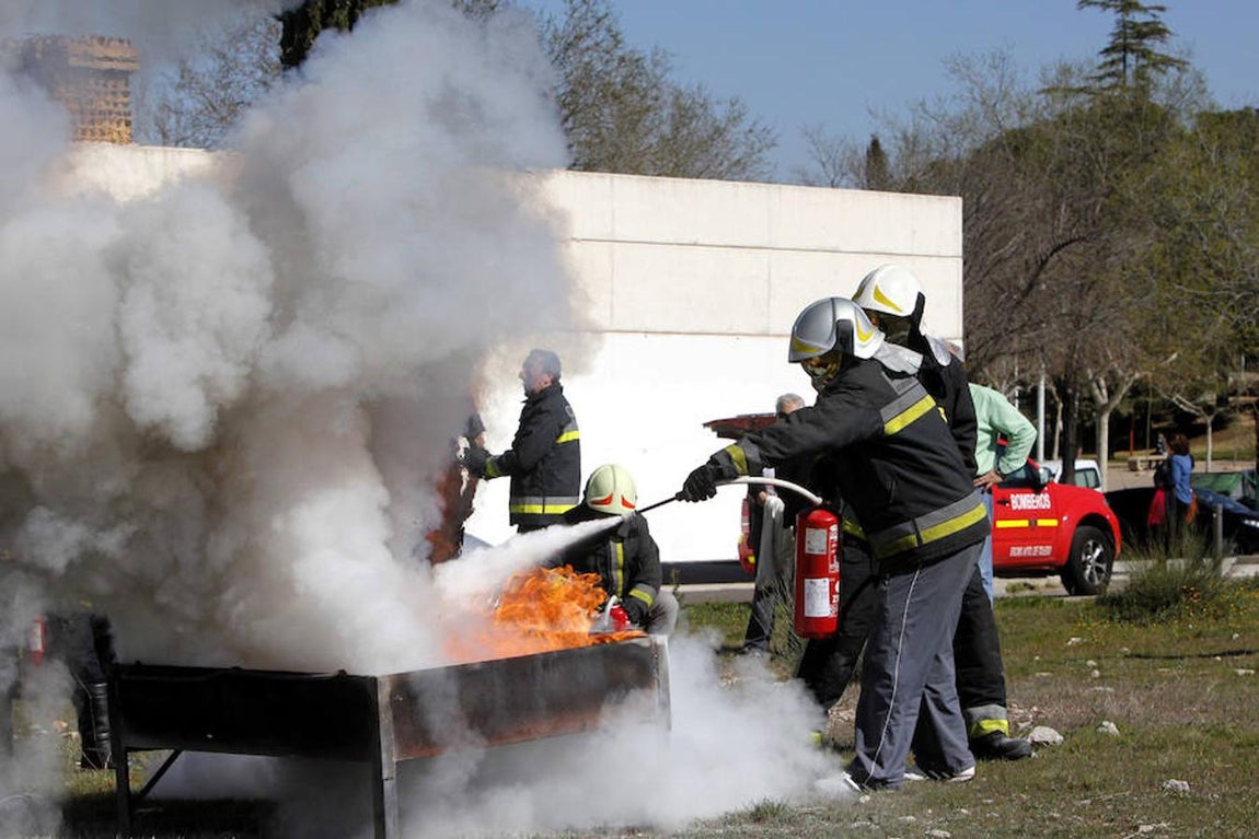 Imágenes del curso de los bomberos de Toledo