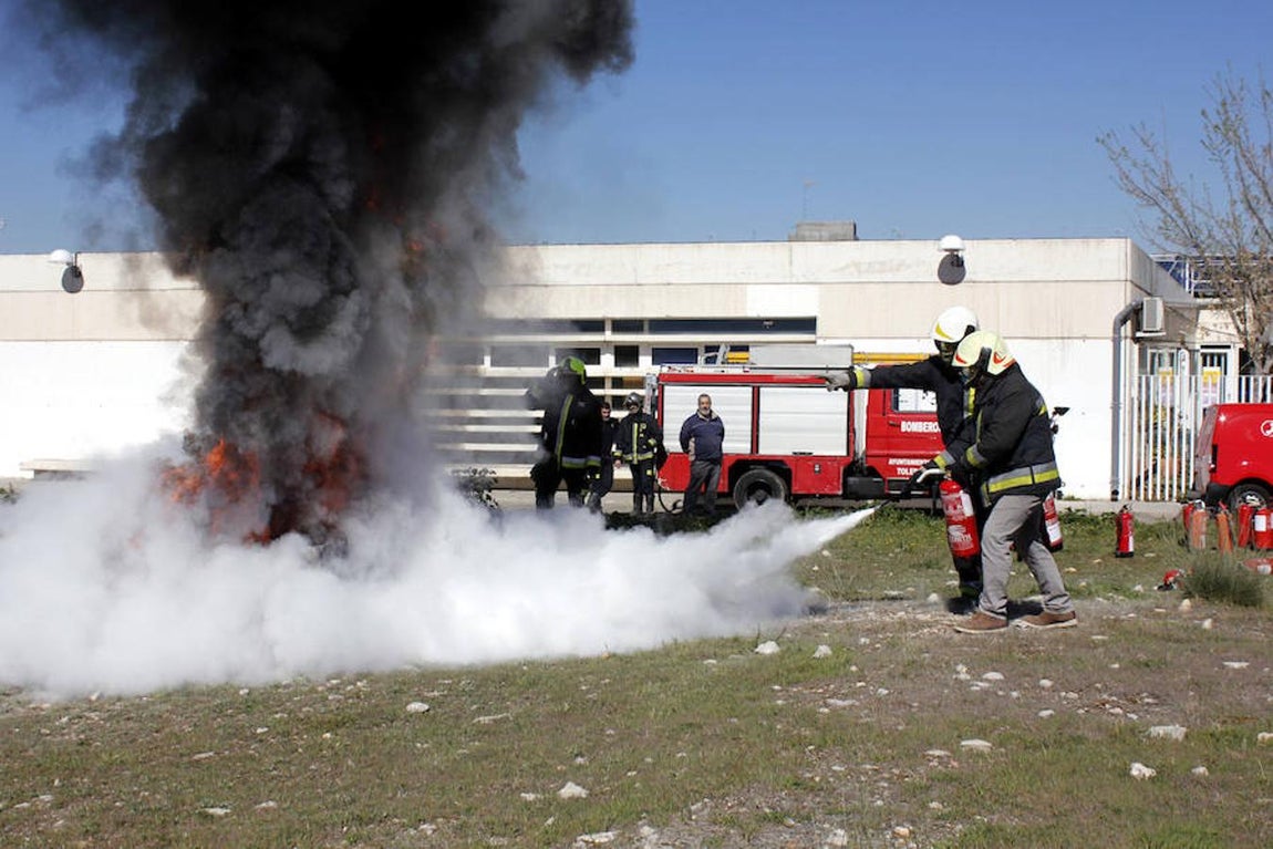 Imágenes del curso de los bomberos de Toledo