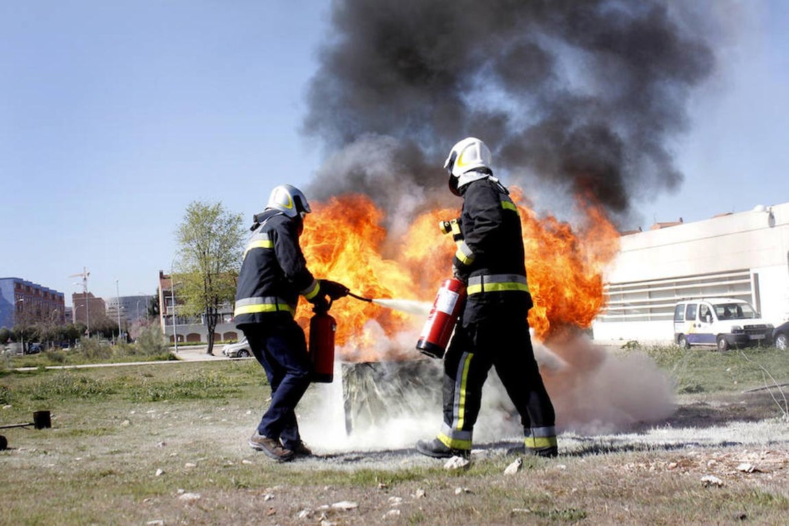 Imágenes del curso de los bomberos de Toledo