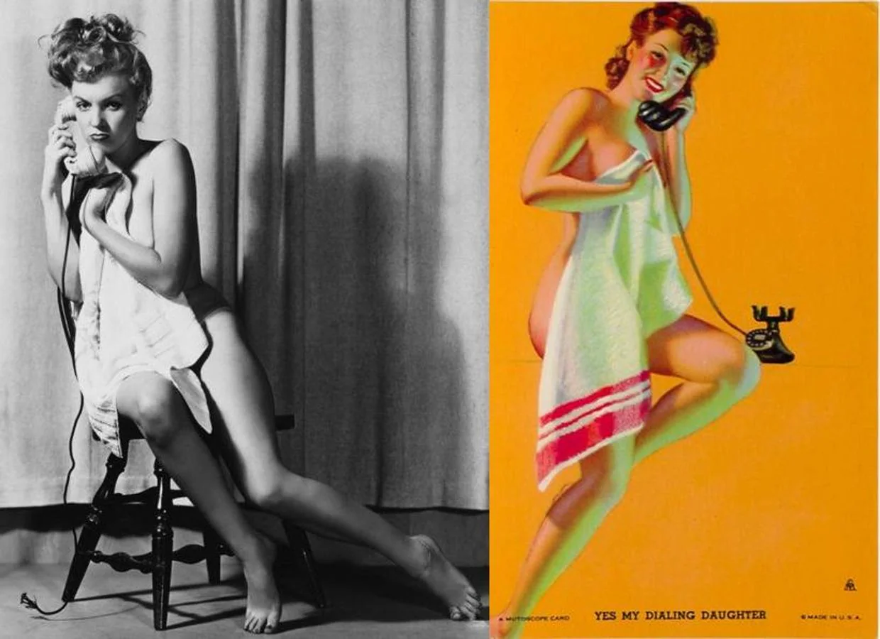 Estas fotografías fueron tomadas por el famoso artista estadounidense, Earl Moran, el cual contrató a Monroe a través de una agencia. 