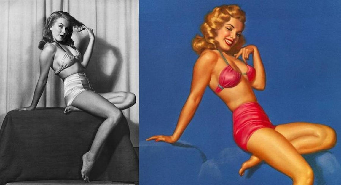 Earl Moran utilizó las imágenes de la actriz como base para sus ilustraciones pin-up, utilizadas para sus calendarios y carteles. 