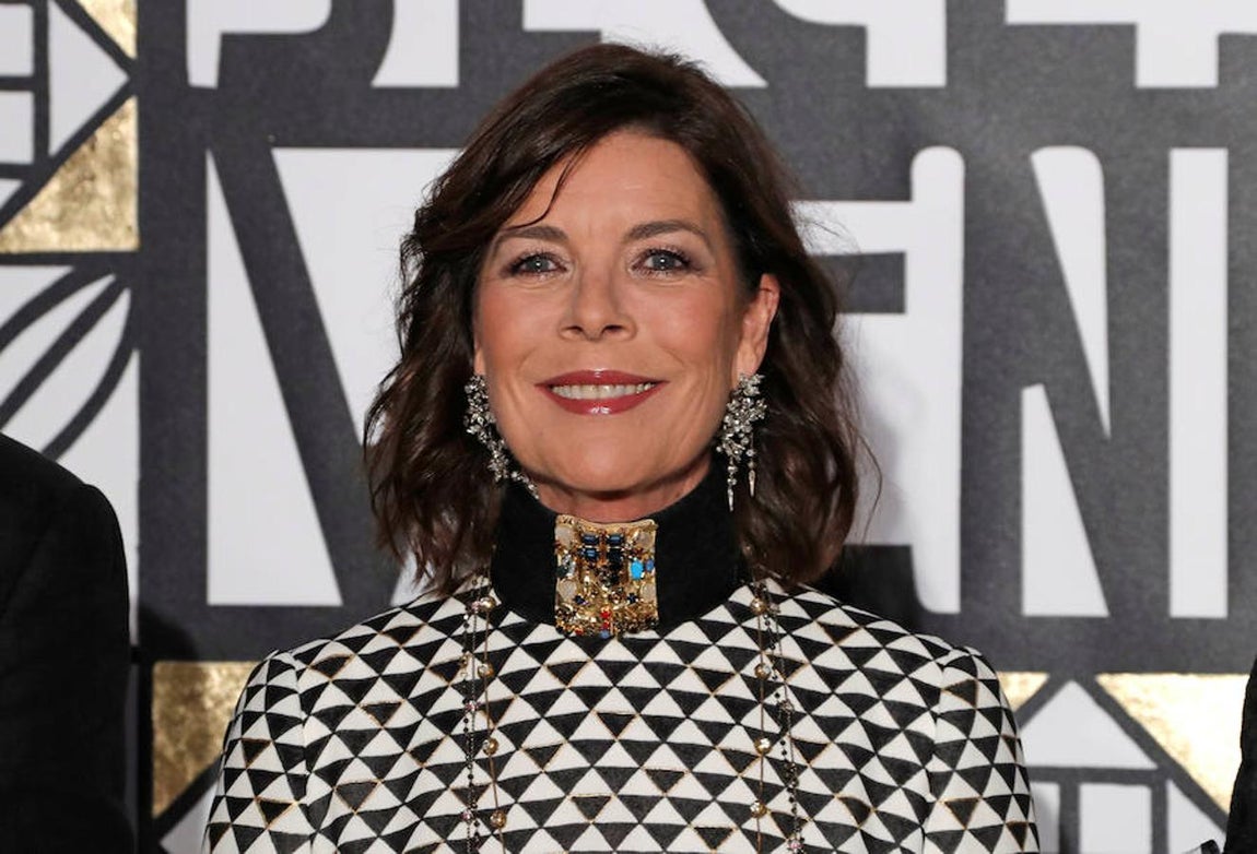 Carolina de Mónaco posa en la alfombra del Rose Ball. 