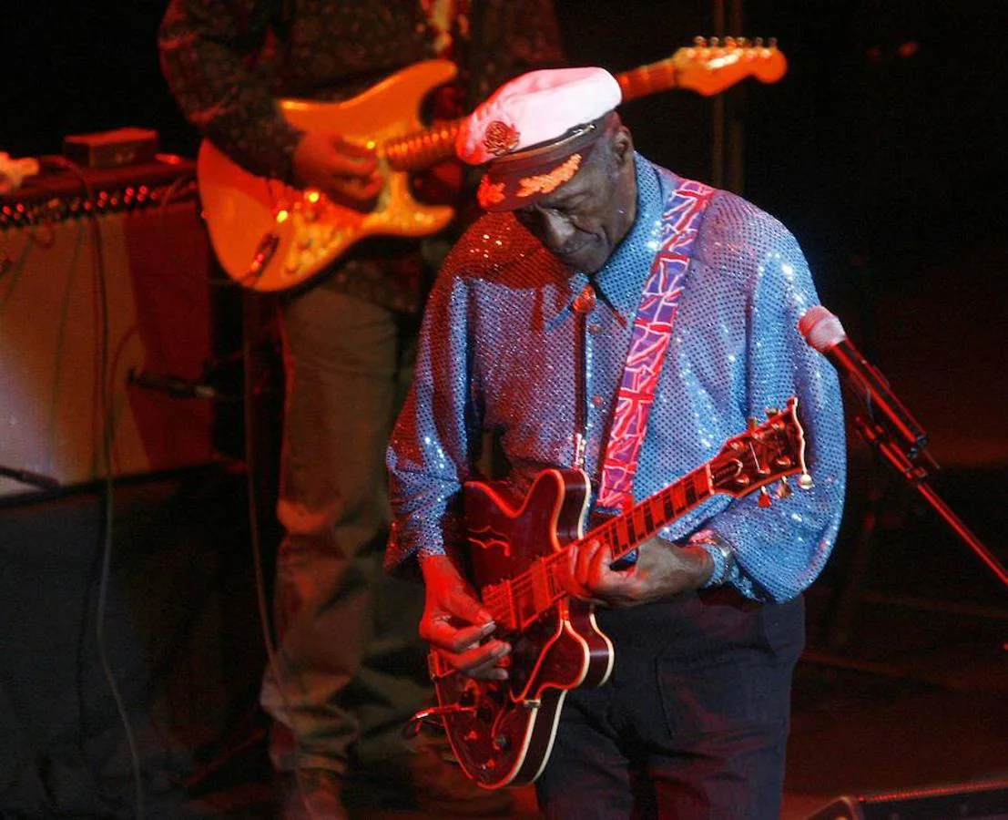 Chuck Berry, en un concierto en Castellón
