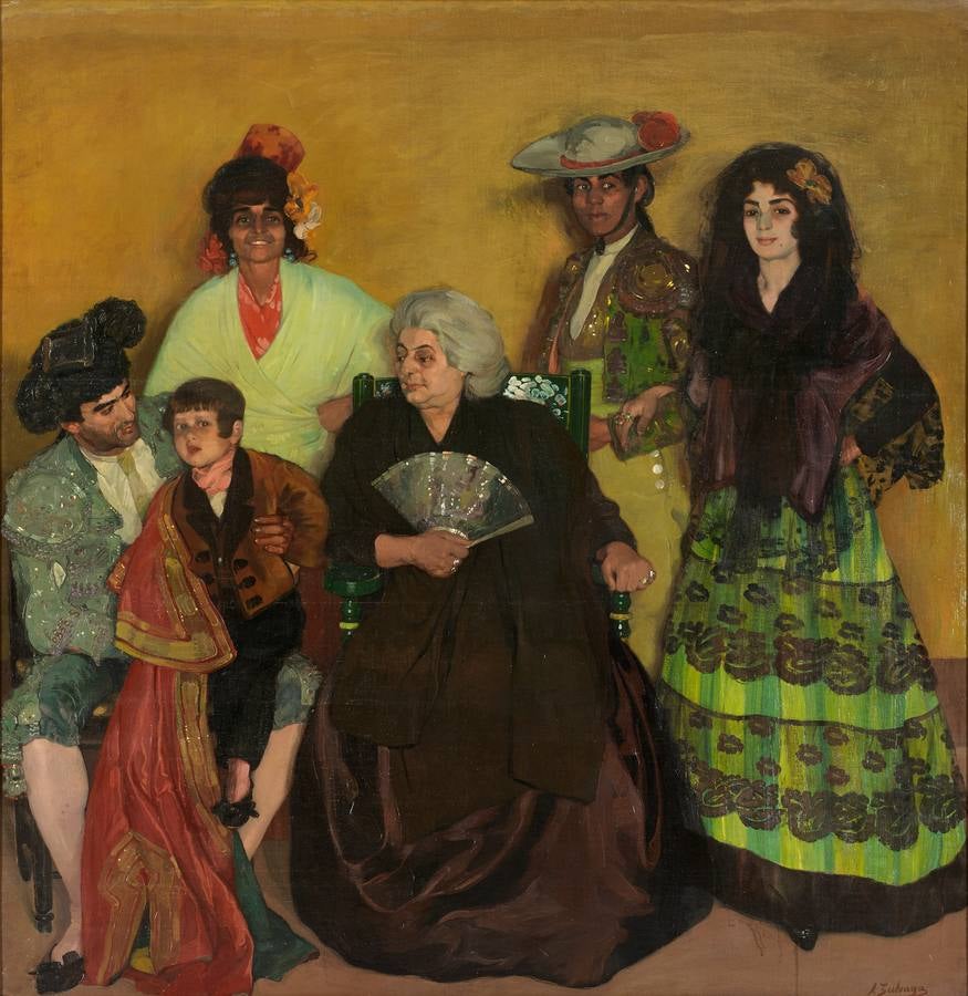 «La familia del torero Gitano o “Gallito”», de Ignacio Zuloaga. Óleo sobre lienzo,1903