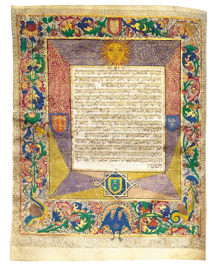 Biblia hebrea. España y Portugal. Manuscrito miniado sobre pergamino, h. 1450-1496